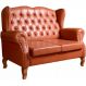Sofá Chesterfield 2 Lugares Imperador Vintage Retrô Capitonê Couro Caramelo