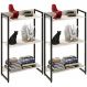 Kit 2 Estantes Multiuso Escritório Industrial 3 Prateleiras Areta 104x60cm C01 Snow - Lyam Decor