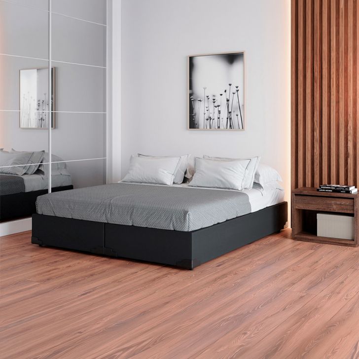 Base Para Cama Box King Joe (36x193x203 ) Suede Grafite