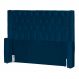 Cabeceira Para Cama Box Casal Queen Emma Luxo Veludo Azul Marinho - DS Estofados