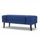 Banco | Banqueta Estofado Viena 1,40m Suede Azul marinho - Inova Decorações