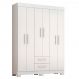 Guarda-Roupa NT 6015 Branco Com Rosa - Notavel