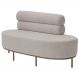 Chaise Mabel Encosto Direito Base Champagne Bouclé Sheep Bege Claro - Nexta Casa