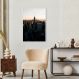 Quadro Visão Aérea Prédios New York 100x70 Filete Branco