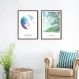 Quadro Frase Diver Mar e Praia 88x60 2-60x43 Caixa Marrom