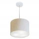 Pendente Cilíndrico Md-4210 Cúpula em Tecido 30x25cm Linho Bege - Bivolt