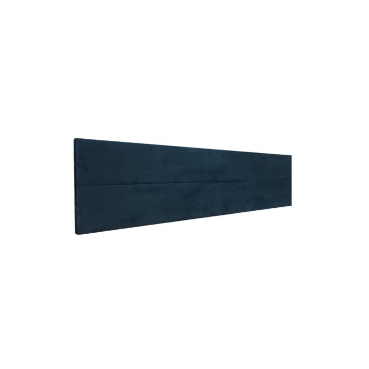 Cabeceira Estofada Queen 2 Blocos Não é Segredo Suede Liso Azul Marinho 160x60