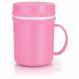 Caneca Térmica Rosa 400 Ml Com Tampa De Poliestireno