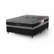 Conjunto Colchão Solteiro De Molas Pocket Ensacada Moderno Dupla Face Prs + Cama Base Box Luxo