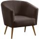 Poltrona para Sala e Escritório Decorativa Pé Palito Belize Veludo Marrom