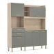 Cozinha Compacta Select 6 Portas e 2 Gavetas Avena/Menta - Demóbile