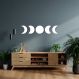 Quadro Escultura Fases da Lua 30x135 Branco