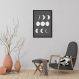 Quadro Boho Chalk Moon Phases 60x43 Caixa Preto