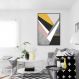 Quadro Arte em Estilhaços Gold 60x43 Filete Preto