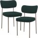 Kit 02 Cadeiras Para Sala De Jantar Melina Base Arena L02 Bouclê Verde - Lyam Decor