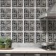 Adesivos de Azulejos Ladrilhos Cartela Mármore Preto e Branco 06-20x20cm