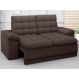 Sofá Confort 1,80m Assento Retrátil e Reclinável Velosuede Chocolate - NETSOFAS