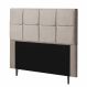 Cabeceira Estofada Poliana 160CM Queen Strass Suede Bege - D A DECOR