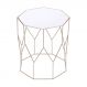 Mesinha Decorativa Cosmos Cor Dourada Metal Tampo Espelho