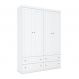 Guarda-Roupa Infantil Orion 4 Portas 4 Gavetas Branco