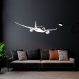 Quadro Escultura Avião Planando 150x46 Branco