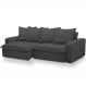 Sofá Retrátil Reclinável Para Sala de Estar Living 235cm Vêneto F04 Bouclê Grafite - Lyam Decor
