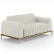 Sofá 210cm 3 Lugares Base Gold Molino D06 Linho C-367 Cru - Mpozenato