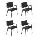 Conjunto 4 Poltrona Podium Plus Space Preto