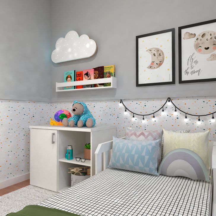 Quarto Infantil Adoleta 1 Pt Branco