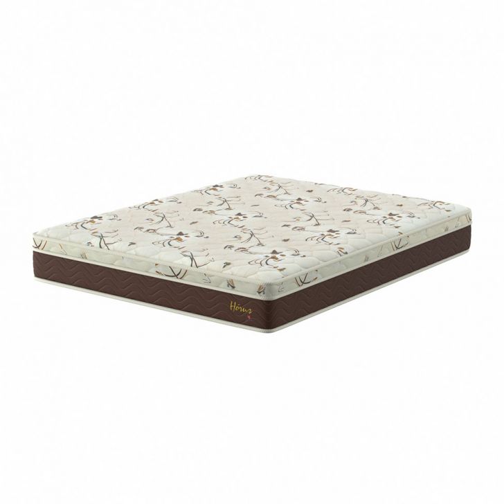 Colchão King Hórus Molas Ensacadas (26x193x203) Bege E Marrom