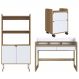 Conjunto Escritório Home Officie 3 Peças 28000X27996X27998 Branco Hanover Artesano