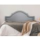 Cabeceira King Para Cama Box Provençal 193x60 Courino Cinza - Tachas Fumê