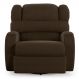 Poltrona do Papai Sala de Cinema Reclinável Kylie Glider Manual Giratória USB Veludo Marrom G23