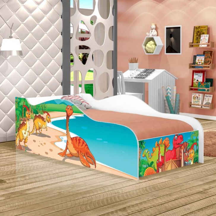 Cama Fun Jurassic Dinossauros Solteiro