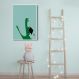 Quadro Infantil Cartoon Jacaré 43x30 Filete Branco