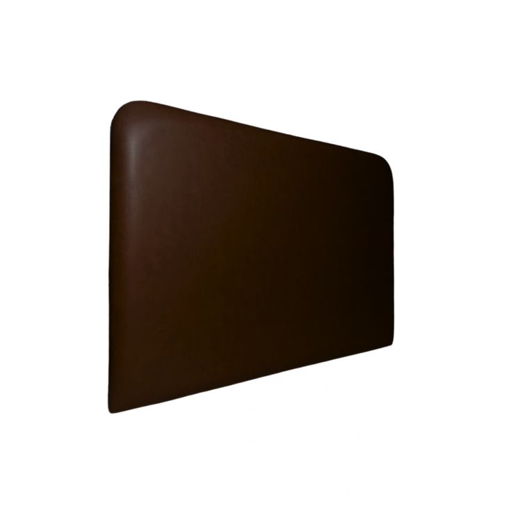 Cabeceira Estofada Casal Orgânica Não é Segredo Suede Liso Marrom Escuro 140x120