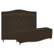 Kit Cabeceira e Calçadeira Yasmim 195 cm King Size Corano Marrom - Amarena Móveis