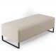 Puff Decorativo Sala de Estar Bali W01 Base Ferro 120x50 cm Linho Bege - Lyam Decor