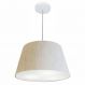 Pendente Cone Md-4021 Cúpula em Tecido 21-40x30cm Linho Bege - Bivolt