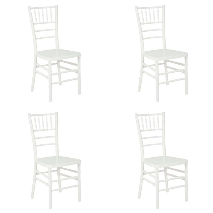 Conjunto com 4 Cadeiras Tiffany Branco