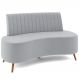 Sofá Chaise Living 2 Lugares 135cm Para Sala Cayman K01 Veludo Cinza - Lyam Decor
