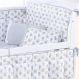 Jogo de Fronhas para Berço 100% Algodão Cinza
