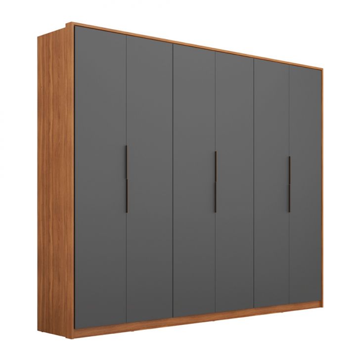 Guarda-roupa Casal Atrice 6 Portas 6 Gavetas Amendola E Grafito
