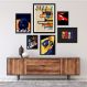 Kit 6 Quadros Decorativos Jazz Músicos - com vidro