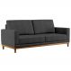 Sofá Living 145cm 2 Lugares Kayrós D05 Linho Chumbo - Mpozenato