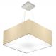 Pendente Quadrado Md-4199 Cúpula em Tecido 30-60x60cm Algodão Crú - Bivolt