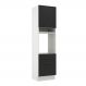 Torre Quente Armário de Cozinha 60 cm 1 Porta 3 Gavetas Branco/Preto Agata Madesa
