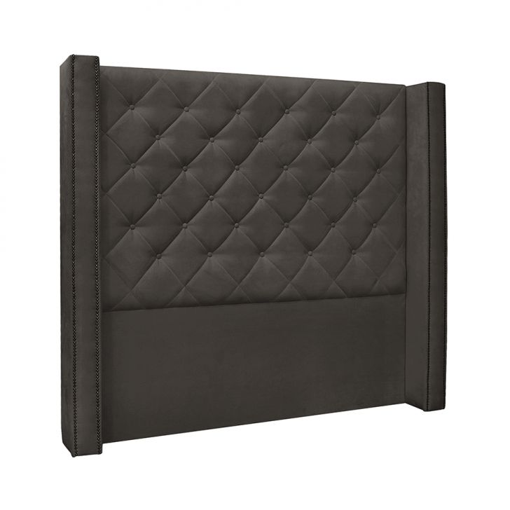Cabeceira Queen Vicenza Suede Cinza