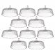 Kit 8 Cúpulas para Bolo de Plástico 30cm Transparente Tortas Doces Confeitaria Hotel Crippa