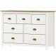 Comoda 7 Gavetas Madeira Maciça 125 cm 9174 Branco Freijo Milani Store